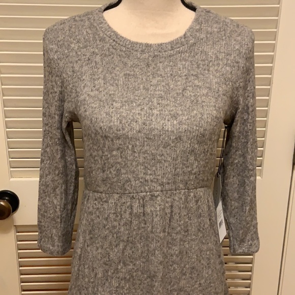 Max + Ash Sweater Dress with a Flounce Hem in Mocha Black, Size Medium, NWT - Picture 6 of 15